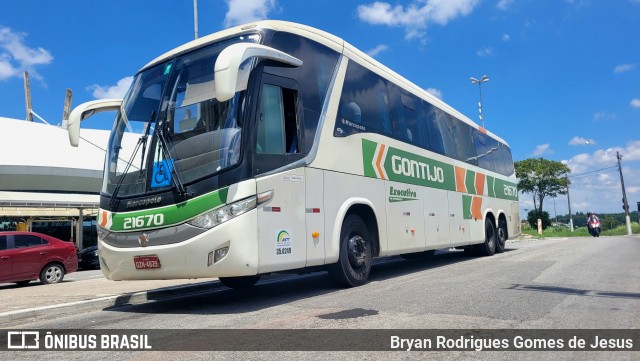 Empresa Gontijo de Transportes 21670 na cidade de Jundiaí, São Paulo, Brasil, por Bryan Rodrigues Gomes de Jesus. Número da foto: #12808131.
