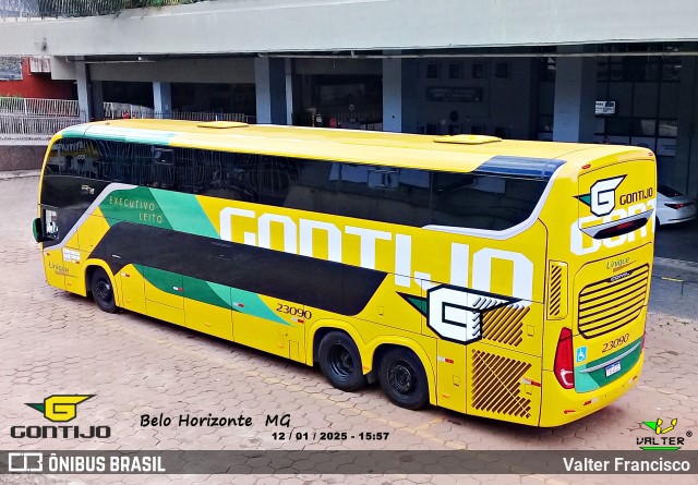 Empresa Gontijo de Transportes 23090 na cidade de Belo Horizonte, Minas Gerais, Brasil, por Valter Francisco. Número da foto: #12808504.