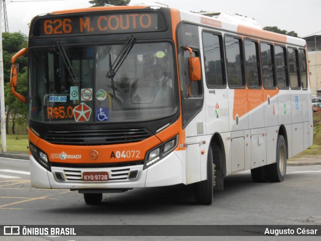 Auto Viação Vera Cruz - Belford Roxo A04072 na cidade de Nova Iguaçu, Rio de Janeiro, Brasil, por Augusto César. Número da foto: #12811611.