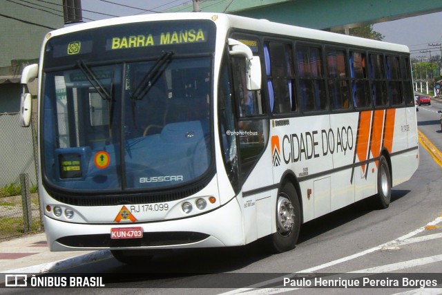 Viação Cidade do Aço RJ 174.099 na cidade de Volta Redonda, Rio de Janeiro, Brasil, por Paulo Henrique Pereira Borges. Número da foto: #12811806.