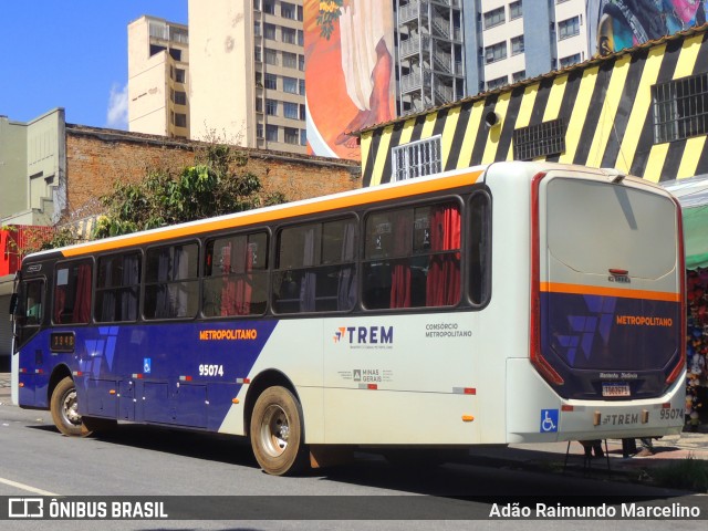 Santa Fé Transportes 95074 na cidade de Belo Horizonte, Minas Gerais, Brasil, por Adão Raimundo Marcelino. Número da foto: #12812321.