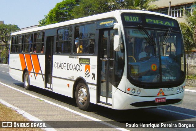 Viação Cidade do Aço RJ 174.101 na cidade de Volta Redonda, Rio de Janeiro, Brasil, por Paulo Henrique Pereira Borges. Número da foto: #12811827.