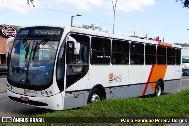 Viação Cidade do Aço RJ 174.100 na cidade de Piraí, Rio de Janeiro, Brasil, por Paulo Henrique Pereira Borges. Número da foto: #12811821.
