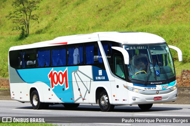 Auto Viação 1001 RJ 108.438 na cidade de Piraí, Rio de Janeiro, Brasil, por Paulo Henrique Pereira Borges. Número da foto: #12811762.