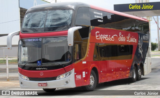Expresso São Luiz 7990 na cidade de Goiânia, Goiás, Brasil, por Carlos Júnior. Número da foto: #12812162.