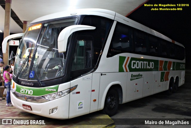Empresa Gontijo de Transportes 21710 na cidade de João Monlevade, Minas Gerais, Brasil, por Mairo de Magalhães. Número da foto: #12810741.