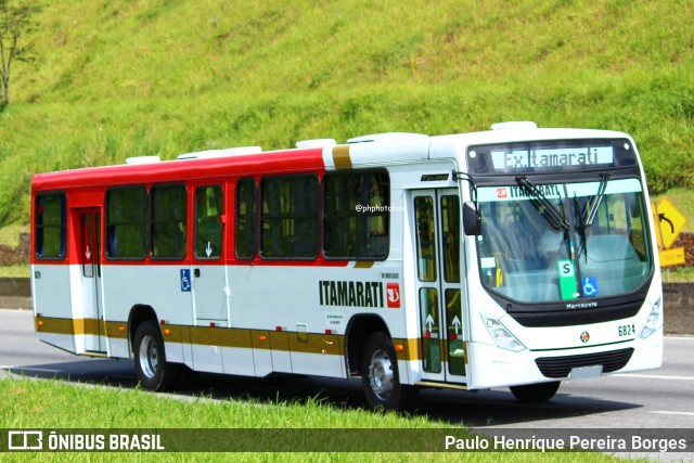 Expresso Itamarati 6824 na cidade de Piraí, Rio de Janeiro, Brasil, por Paulo Henrique Pereira Borges. Número da foto: #12811799.
