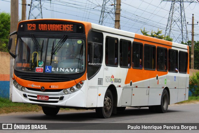 Linave Transportes A03040 na cidade de Nova Iguaçu, Rio de Janeiro, Brasil, por Paulo Henrique Pereira Borges. Número da foto: #12813871.