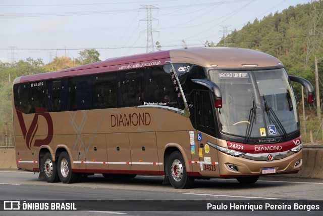 Viação Diamond Turismo 24323 na cidade de Aparecida, São Paulo, Brasil, por Paulo Henrique Pereira Borges. Número da foto: #12813817.