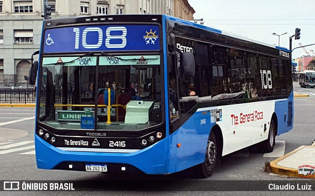 Empresa de Transporte Teniente General Roca 2416 na cidade de Ciudad Autónoma de Buenos Aires, Argentina, por Claudio Luiz. Número da foto: #12813325.