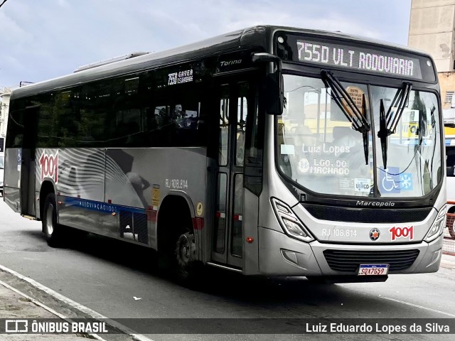 Auto Viação 1001 RJ 108.814 na cidade de Niterói, Rio de Janeiro, Brasil, por Luiz Eduardo Lopes da Silva. Número da foto: #12814014.