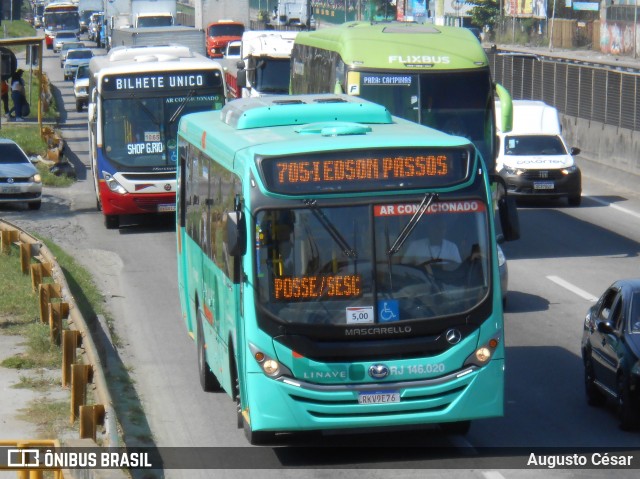 Linave Transportes RJ 146.020 na cidade de Nova Iguaçu, Rio de Janeiro, Brasil, por Augusto César. Número da foto: #12815301.