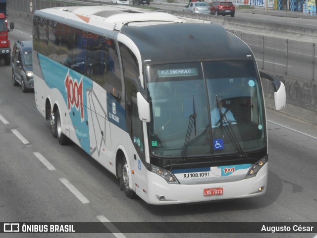 Auto Viação 1001 RJ 108.1091 na cidade de Nova Iguaçu, Rio de Janeiro, Brasil, por Augusto César. Número da foto: #12815230.