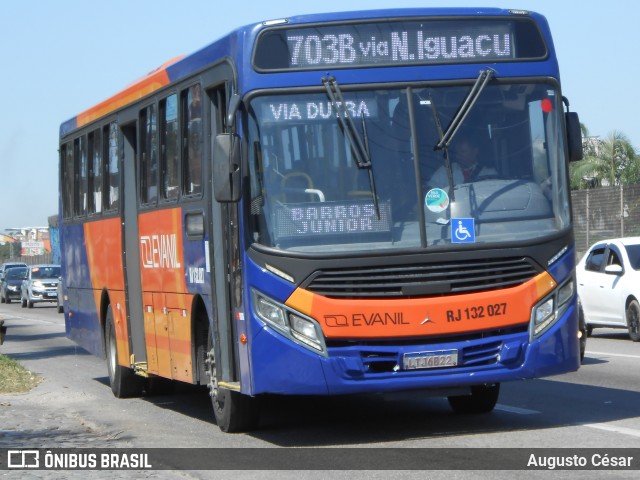 Evanil Transportes e Turismo RJ 132.027 na cidade de Nova Iguaçu, Rio de Janeiro, Brasil, por Augusto César. Número da foto: #12815164.