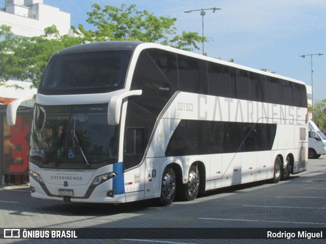 Auto Viação Catarinense 321322 na cidade de Rio de Janeiro, Rio de Janeiro, Brasil, por Rodrigo Miguel. Número da foto: #12814439.