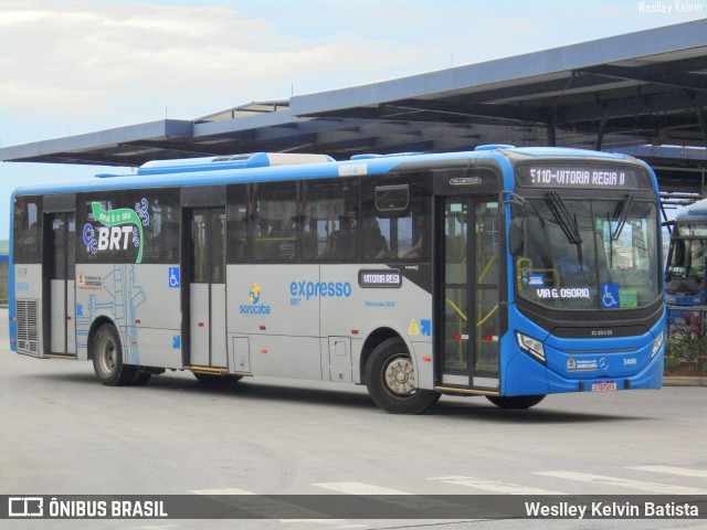 BRT Sorocaba Concessionária de Serviços Públicos SPE S/A 3406 na cidade de Sorocaba, São Paulo, Brasil, por Weslley Kelvin Batista. Número da foto: #12816018.