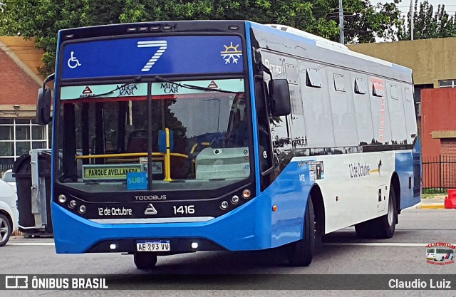 Transportes Automotores 12 de Octubre 1416 na cidade de Ciudad Autónoma de Buenos Aires, Argentina, por Claudio Luiz. Número da foto: #12816977.
