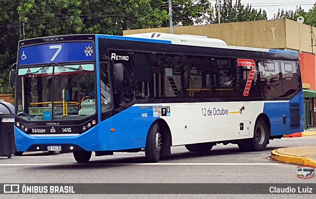 Transportes Automotores 12 de Octubre 1416 na cidade de Ciudad Autónoma de Buenos Aires, Argentina, por Claudio Luiz. Número da foto: #12816976.