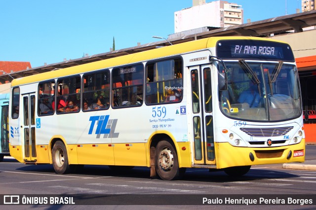 TIL Transportes Coletivos 559 na cidade de Londrina, Paraná, Brasil, por Paulo Henrique Pereira Borges. Número da foto: #12817172.