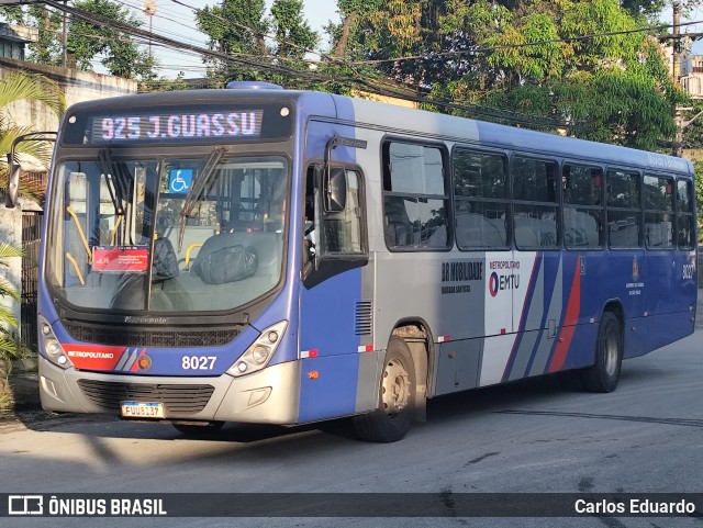 BR Mobilidade Baixada Santista 8027 na cidade de São Vicente, São Paulo, Brasil, por Carlos Eduardo. Número da foto: #12815568.