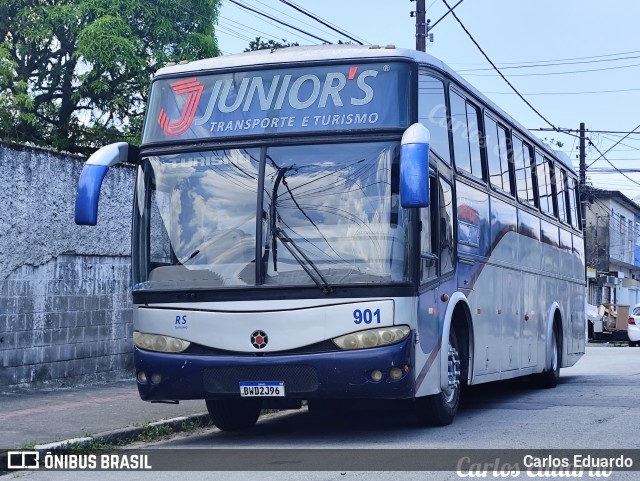 Junior's Transporte e Turismo 901 na cidade de São Vicente, São Paulo, Brasil, por Carlos Eduardo. Número da foto: #12815565.