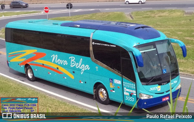 Nova Belga Transportadora Turística 3053 na cidade de Aparecida, São Paulo, Brasil, por Paulo Rafael Peixoto. Número da foto: #12818330.
