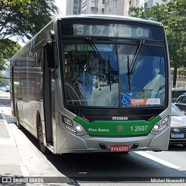 Viação Gato Preto 1 2607 na cidade de São Paulo, São Paulo, Brasil, por Michel Nowacki. Número da foto: #12820230.