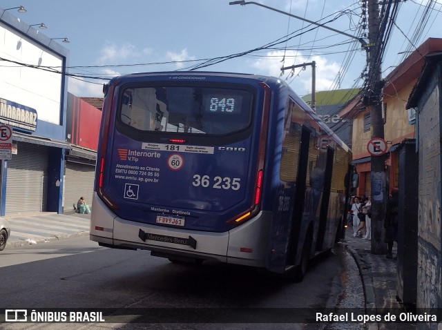 Vipol Transportes Rodoviários - TIPBUS - Transportes Intermunicipal 36.235 na cidade de São Paulo, São Paulo, Brasil, por Rafael Lopes de Oliveira. Número da foto: #12817565.