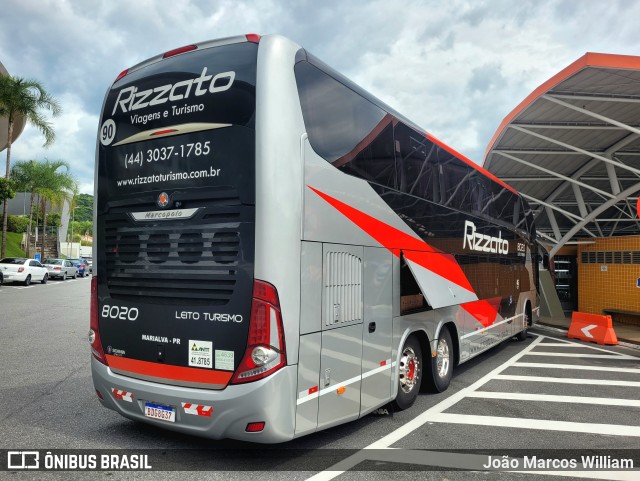 Rizzato Transporte e Turismo 8020 na cidade de Aparecida, São Paulo, Brasil, por João Marcos William. Número da foto: #12820084.