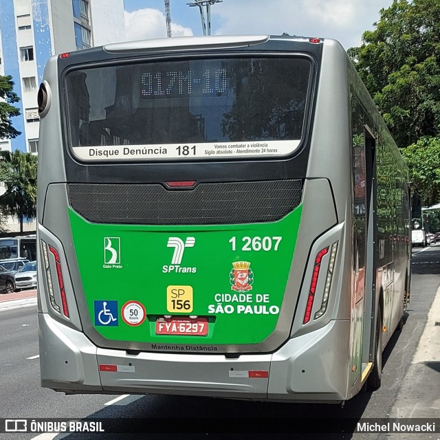 Viação Gato Preto 1 2607 na cidade de São Paulo, São Paulo, Brasil, por Michel Nowacki. Número da foto: #12820238.