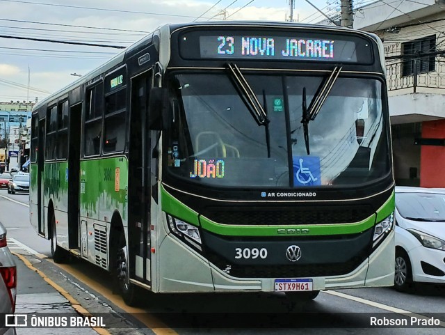JTU - Jacareí Transporte Urbano 3090 na cidade de Jacareí, São Paulo, Brasil, por Robson Prado. Número da foto: #12821207.