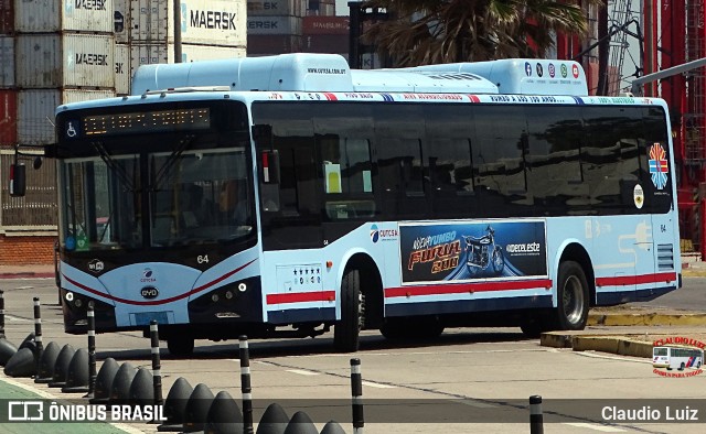 CUTCSA - Companhia Uruguaia de Transporte Coletivo 64 na cidade de Montevideo, Montevideo, Uruguai, por Claudio Luiz. Número da foto: #12822270.