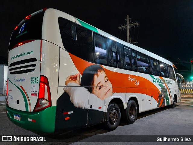 Empresa de Transportes Andorinha 6343 na cidade de Santos, São Paulo, Brasil, por Guilherme Silva. Número da foto: #12822834.