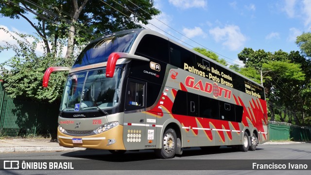 Auto Viação Gadotti 2216 na cidade de São Paulo, São Paulo, Brasil, por Francisco Ivano. Número da foto: #12822572.
