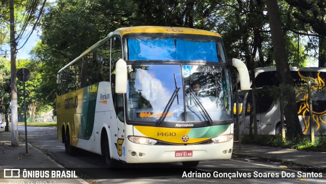 Empresa Gontijo de Transportes 14610 na cidade de São Paulo, São Paulo, Brasil, por Adriano Gonçalves Soares Dos Santos. Número da foto: #12820795.