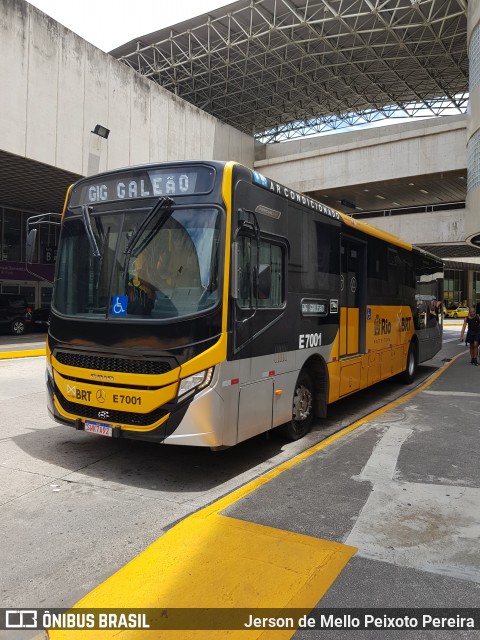 Mobi Rio E7001 na cidade de Rio de Janeiro, Rio de Janeiro, Brasil, por Jerson de Mello Peixoto Pereira. Número da foto: #12821409.
