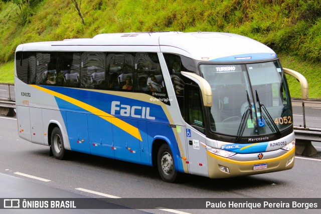 Fácil Transportes e Turismo RJ 140.052 na cidade de Piraí, Rio de Janeiro, Brasil, por Paulo Henrique Pereira Borges. Número da foto: #12822001.