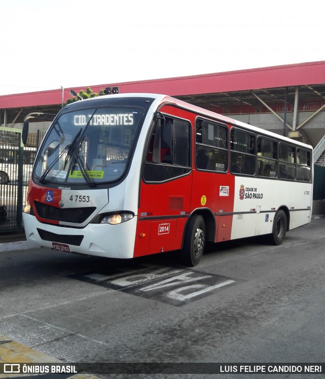 Pêssego Transportes 4 7553 na cidade de São Paulo, São Paulo, Brasil, por LUIS FELIPE CANDIDO NERI. Número da foto: #12821371.