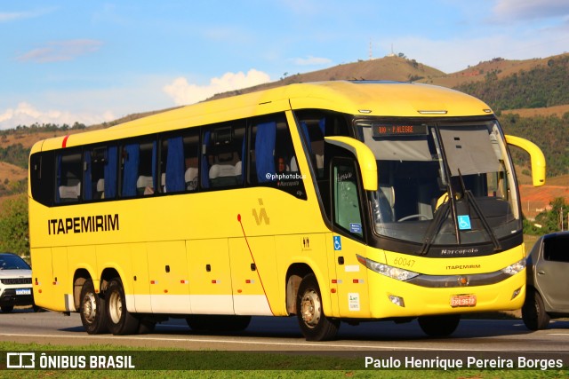 Viação Itapemirim 60047 na cidade de Roseira, São Paulo, Brasil, por Paulo Henrique Pereira Borges. Número da foto: #12822081.