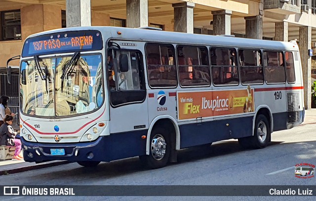 CUTCSA - Companhia Uruguaia de Transporte Coletivo 190 na cidade de Montevideo, Montevideo, Uruguai, por Claudio Luiz. Número da foto: #12824104.