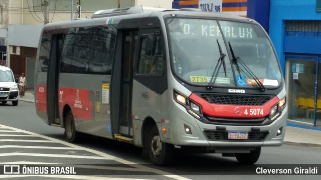 Allibus Transportes 4 5074 na cidade de São Paulo, São Paulo, Brasil, por Cleverson Giraldi. Número da foto: #12823086.