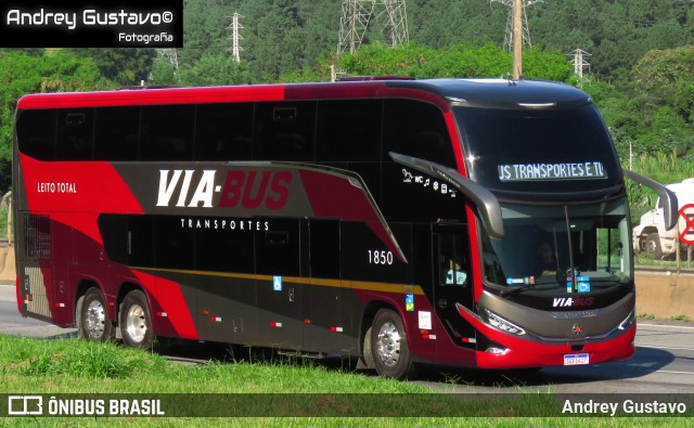 Via Bus Transportes 1850 na cidade de Aparecida, São Paulo, Brasil, por Andrey Gustavo. Número da foto: #12824487.