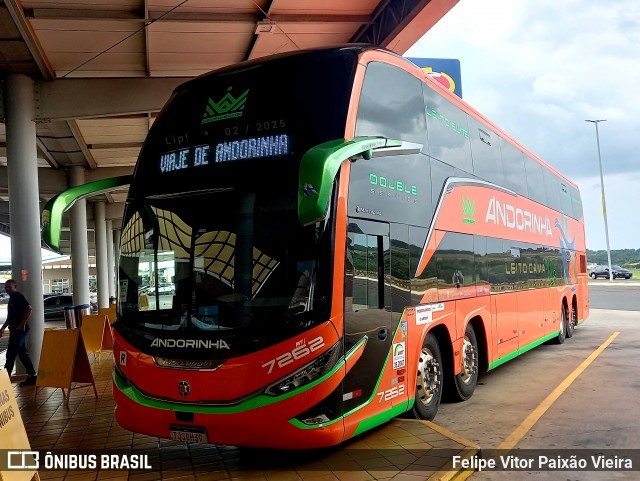 Empresa de Transportes Andorinha 7262 na cidade de São Carlos, São Paulo, Brasil, por Felipe Vitor Paixão Vieira. Número da foto: #12823635.