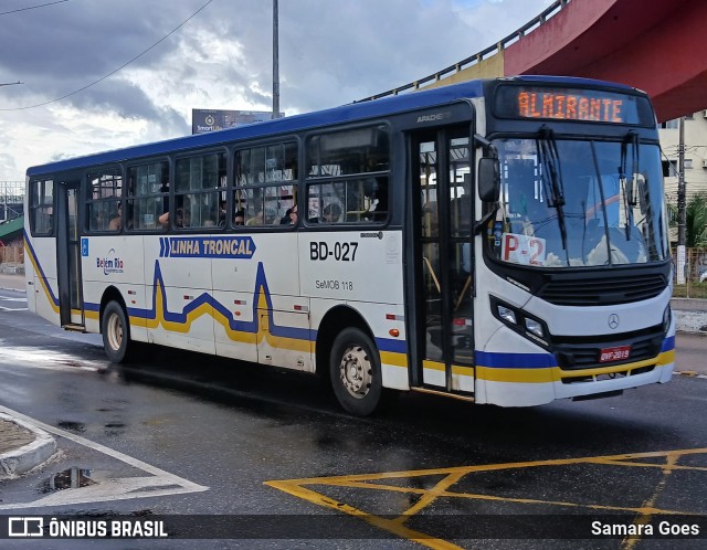Belém Rio Transportes BD-027 na cidade de Belém, Pará, Brasil, por Samara Goes. Número da foto: #12827038.