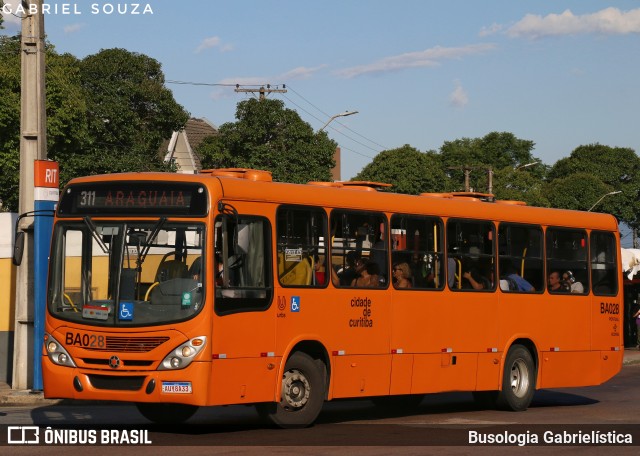 Transporte Coletivo Glória BA028 na cidade de Curitiba, Paraná, Brasil, por Busologia Gabrielística. Número da foto: #12827007.