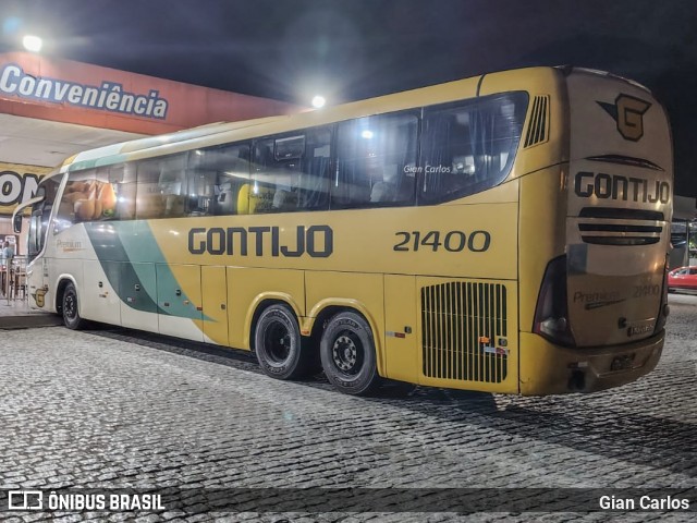 Empresa Gontijo de Transportes 21400 na cidade de Tanguá, Rio de Janeiro, Brasil, por Gian Carlos. Número da foto: #12825440.