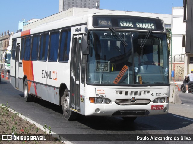 Evanil Transportes e Turismo RJ 132.080 na cidade de Rio de Janeiro, Rio de Janeiro, Brasil, por Paulo Alexandre da Silva. Número da foto: #12784772.