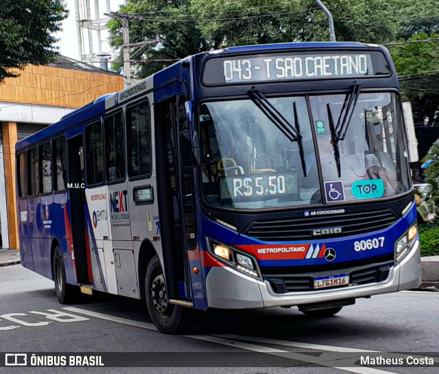 Next Mobilidade - ABC Sistema de Transporte 80.607 na cidade de São Caetano do Sul, São Paulo, Brasil, por Matheus Costa. Número da foto: #12785062.