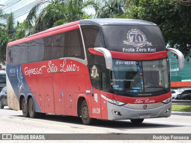 Expresso São Luiz 10120 na cidade de Maceió, Alagoas, Brasil, por Rodrigo Fonseca. Número da foto: #12785736.