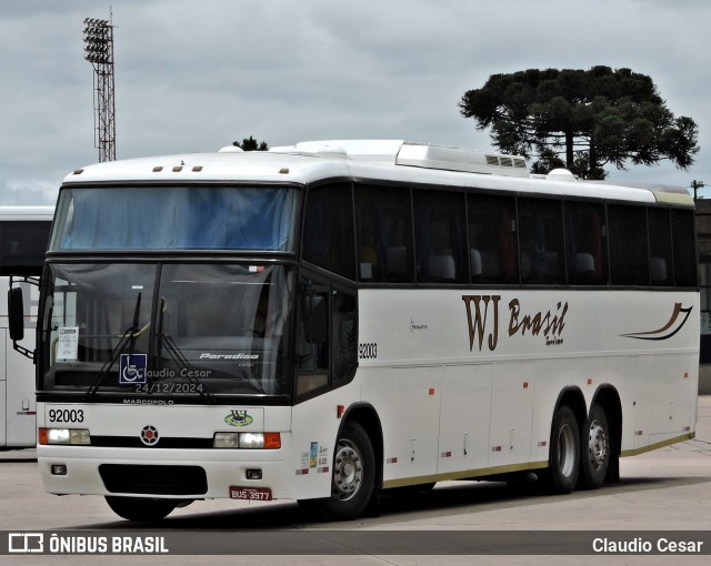 WJ Brasil Turismo 92003 na cidade de Curitiba, Paraná, Brasil, por Claudio Cesar. Número da foto: #12785639.